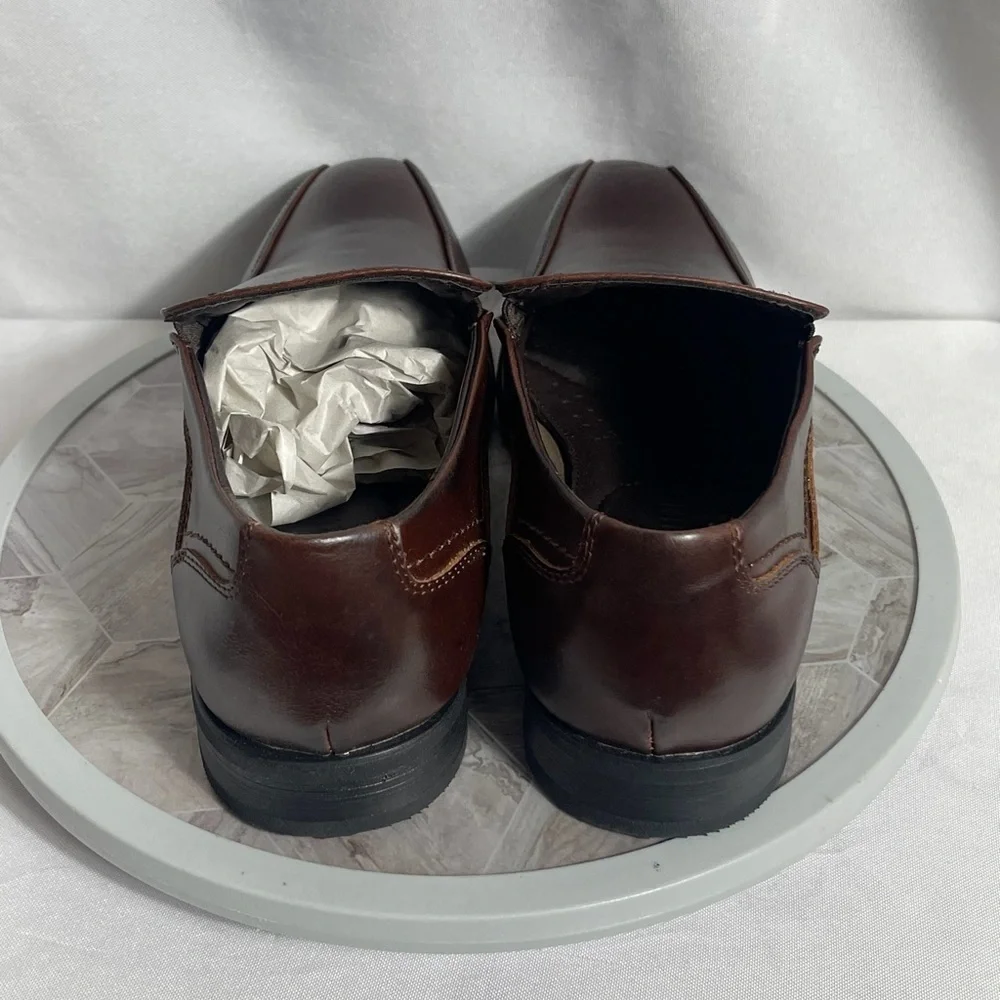 Call It Spring Liraviel Brown Slip-On Dress Shoes Men’s Size 8 Leather Look